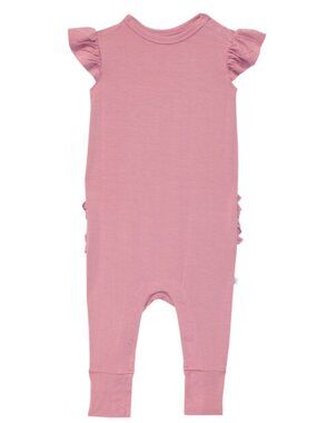 Posh Peanut Baby Ruffled Dusty Rose Romper 3-6M Spring Summer Outfit